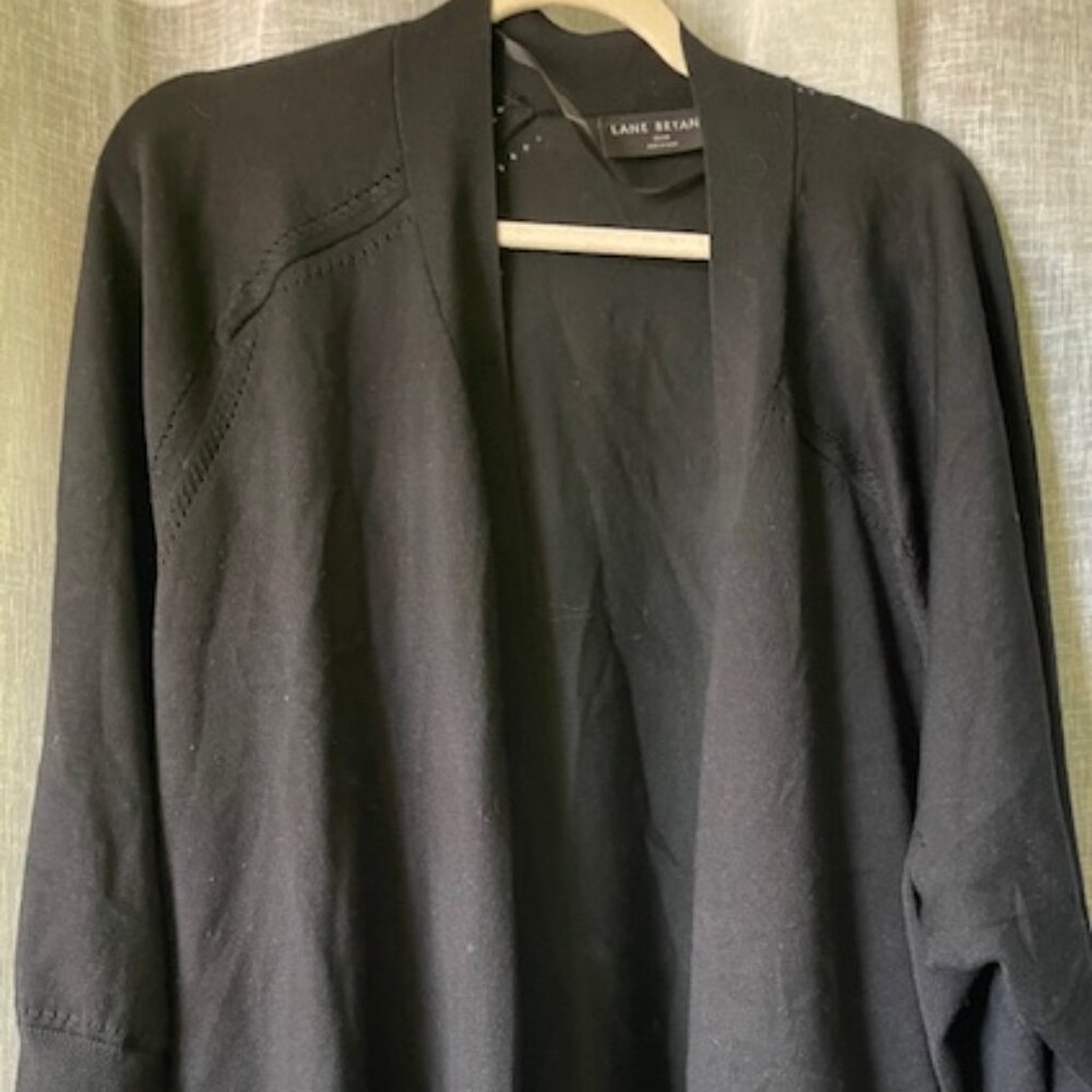 NWOT Lane Bryant 3/4 Sleeve Open Front Shrug, Color: Black, Size 26/28